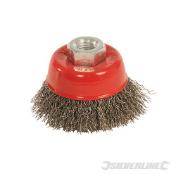 Brosse boisseau fils d'acier ondulés 65 mm