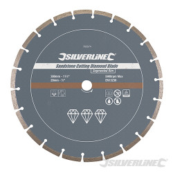 Disque diamant à tronçonner le grès 300 x 20 mm  à bordure segmentée