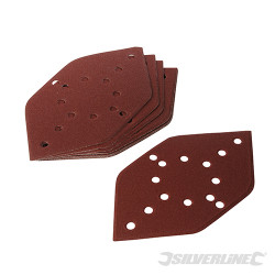 10 feuilles abrasives hexagonales Grain 60