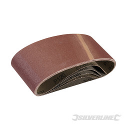 5 bandes abrasives 75 x 457 mm Grain 120