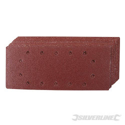 10 feuilles abrasives perforées 115 x 280 mm Grain 60