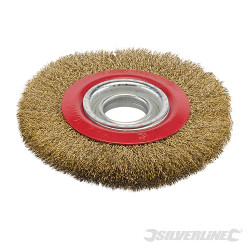 Brosse circulaire en acier laitonné 150 mm x 20 mm