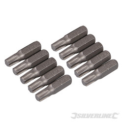 10 embouts Torx chrome-vanadium T30