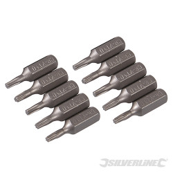 10 embouts Torx chrome-vanadium T10