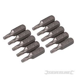 10 embouts Torx chrome-vanadium T15