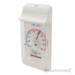 Thermomètre à cadran affichage min/max -30 °C à +60 °C