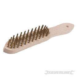 Brosse métallique laitonnée 4 rangs