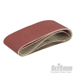 Lot de 3 feuilles abrasives pour la ponceuse à bande compacte Triton TCMBSCPK