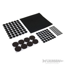 Ensemble de 125 patins en feutre autocollant Noir, 125 pcs