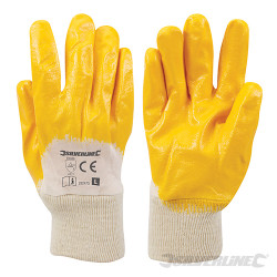 Gants interlock nitrile dessus ouvert Large